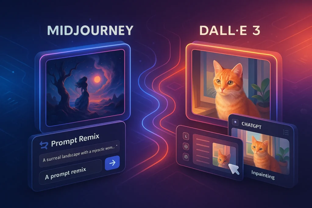 Midjourney vs DALL·E 3 for AI Art Generation-Which Should You Use