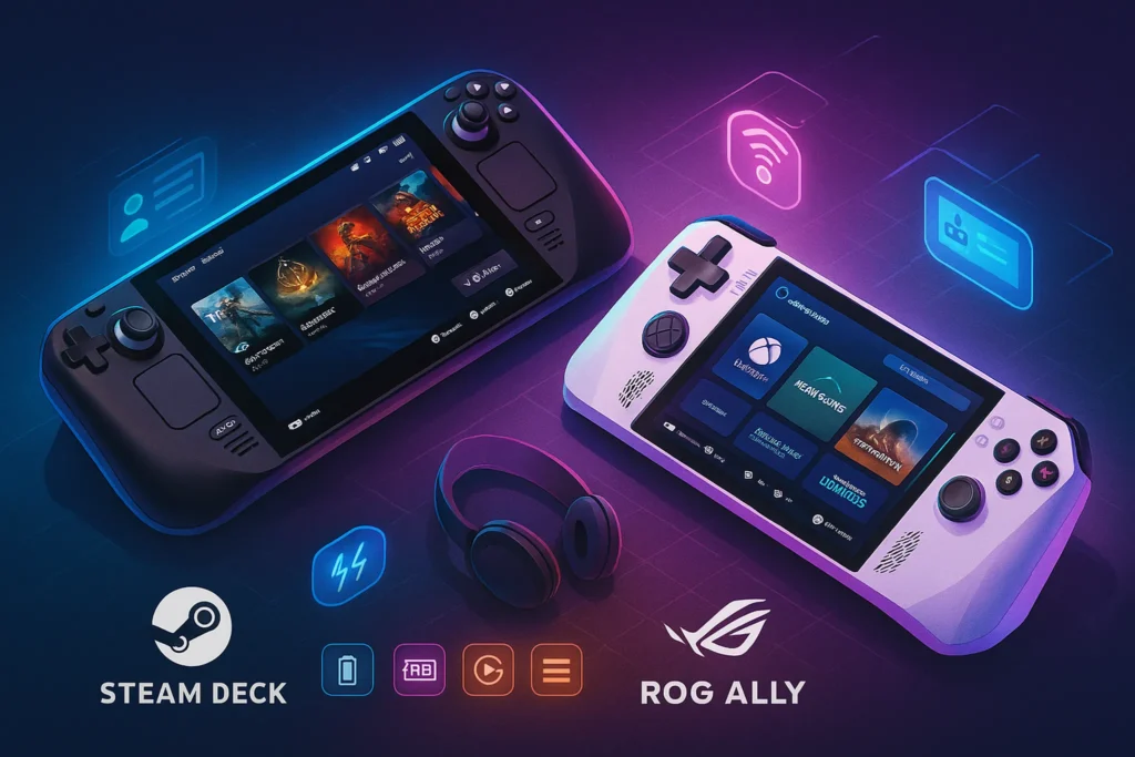 Steam Deck vs ASUS ROG Ally- Handheld Gaming PC Showdown