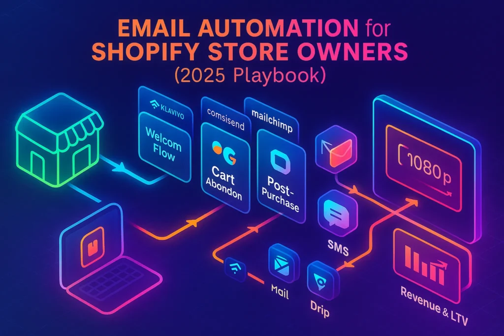Email Automation for Shopify Store Owners: A Step-by-Step Playbook (Klaviyo, Omnisend, Mailchimp, Drip) – NerdChips featured image