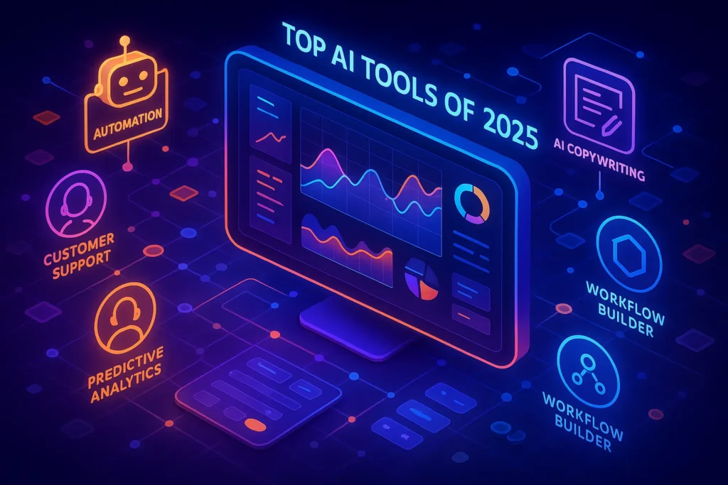 Top 10 AI Tools for Business in 2025 – NerdChips featured image