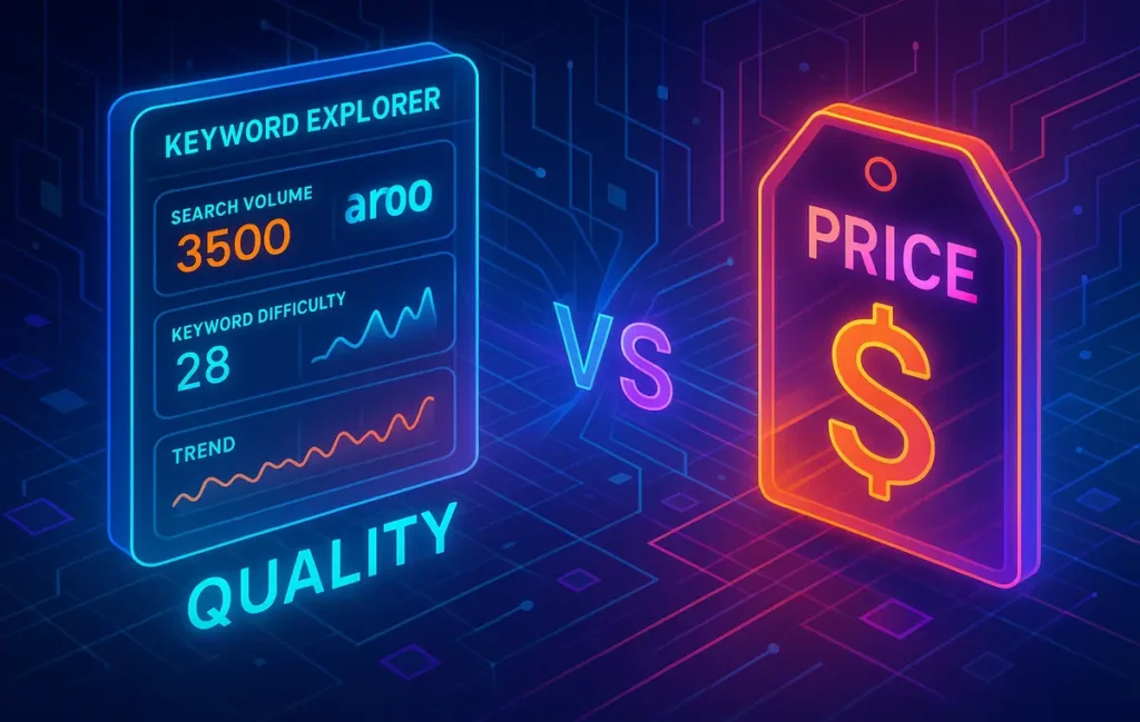 Ahrefs Review: Keyword Data Quality vs. Price - NerdChips Featured Image