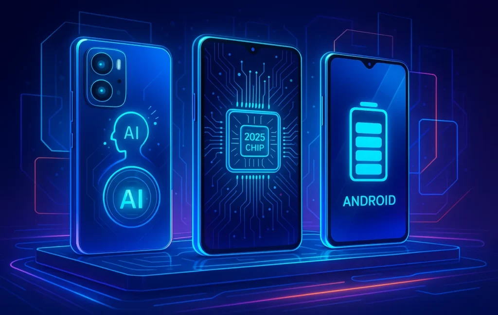 Best Android Phones in 2025: Cameras, Chips & Battery Life Compared - NerdChips Featured Image