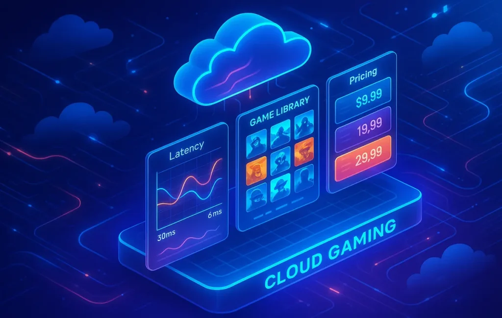 Cloud Gaming in 2025: Latency, Game Libraries & Pricing Compared - NerdChips Featured Image