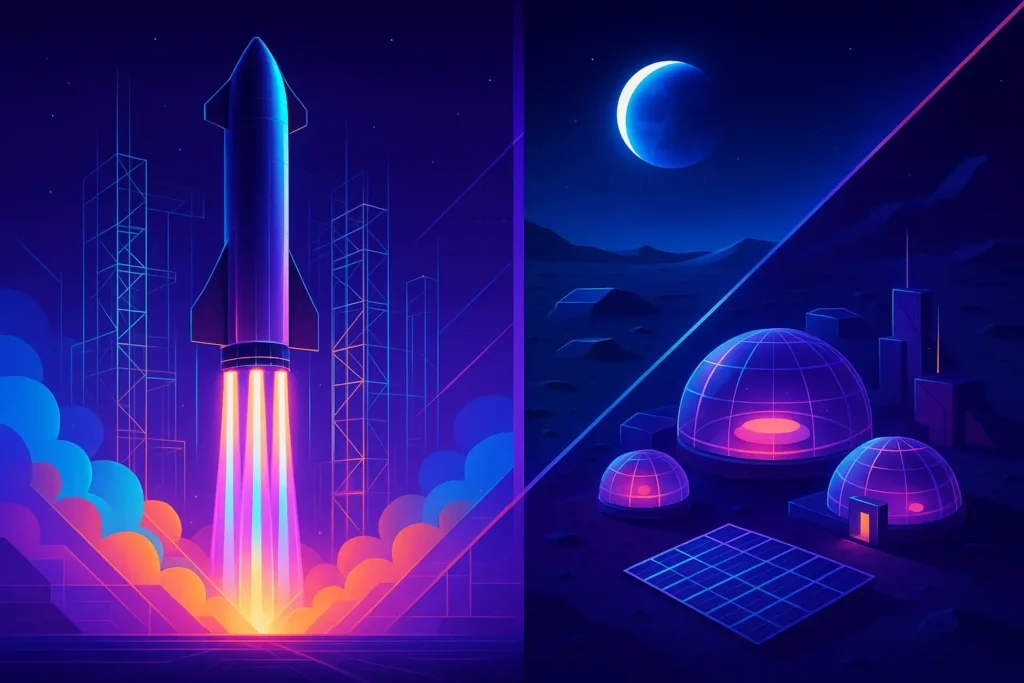 Space Race 2.0: Private Companies Aim for the Moon and Beyond - NerdChips Featured Image