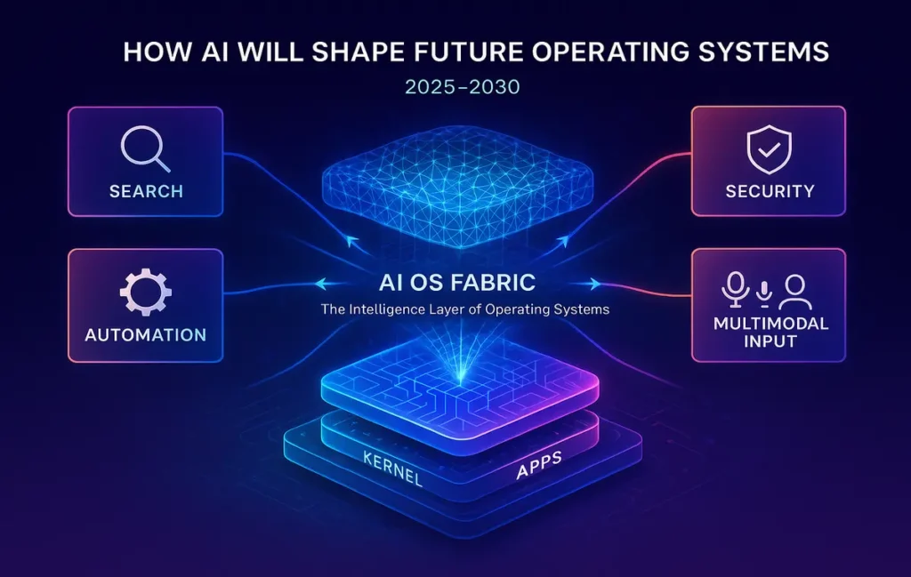 How AI Will Shape Future Operating Systems (2025–2030 Outlook) - NerdChips Featured Image