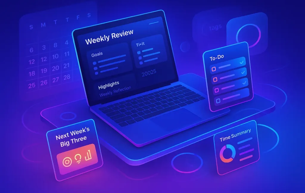 How to Build a Weekly Review System with Tech Tools (2025 Guide) - NerdChips Featured Image