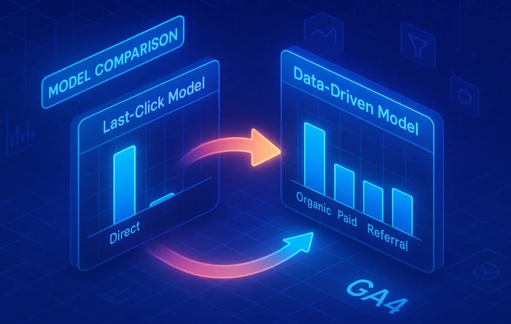 How to Set Up Attribution Models in Google Analytics 4 - NerdChips Featured Image