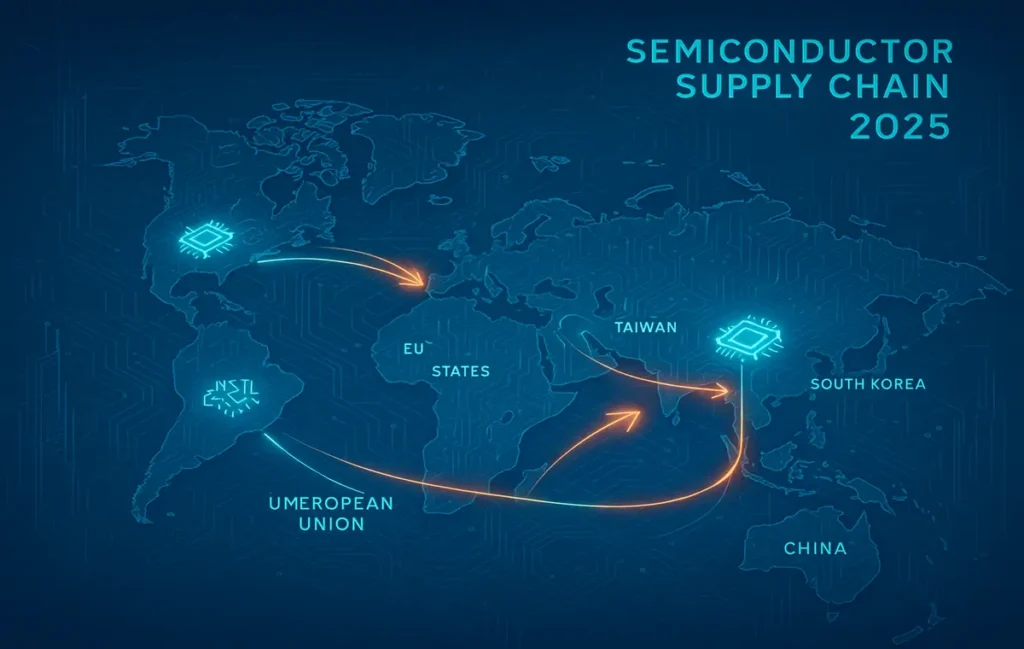 The State of Global Semiconductor Supply Chains (2025): Fragility, Rewiring, and the Next Wave of Resilience - NerdChips Featured Image