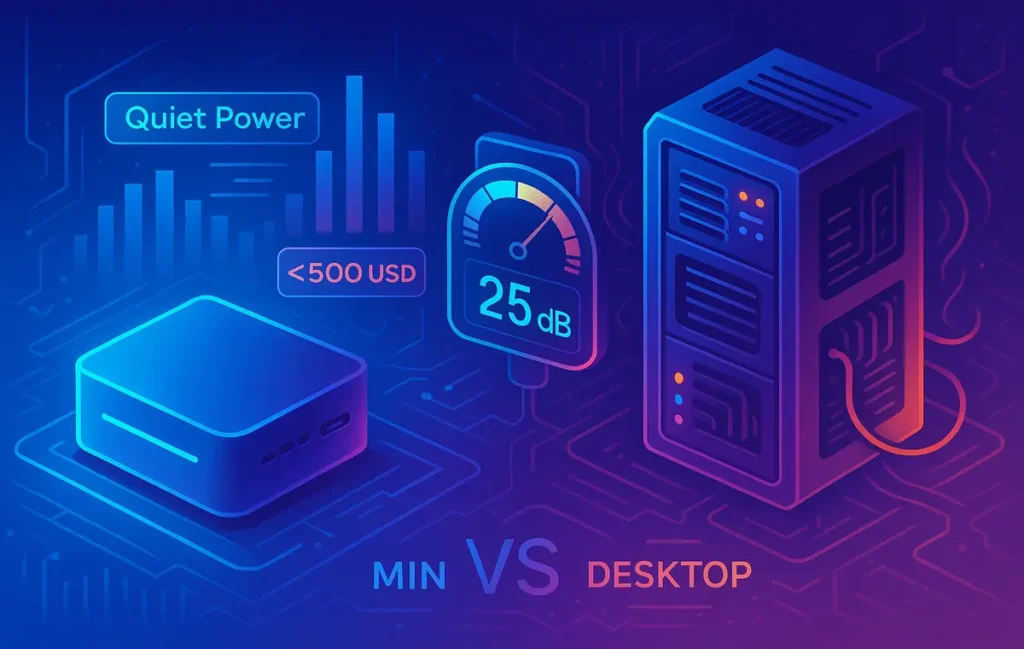 Mini PCs vs NUC Alternatives: Quiet Power Under $500 - NerdChips Featured Image