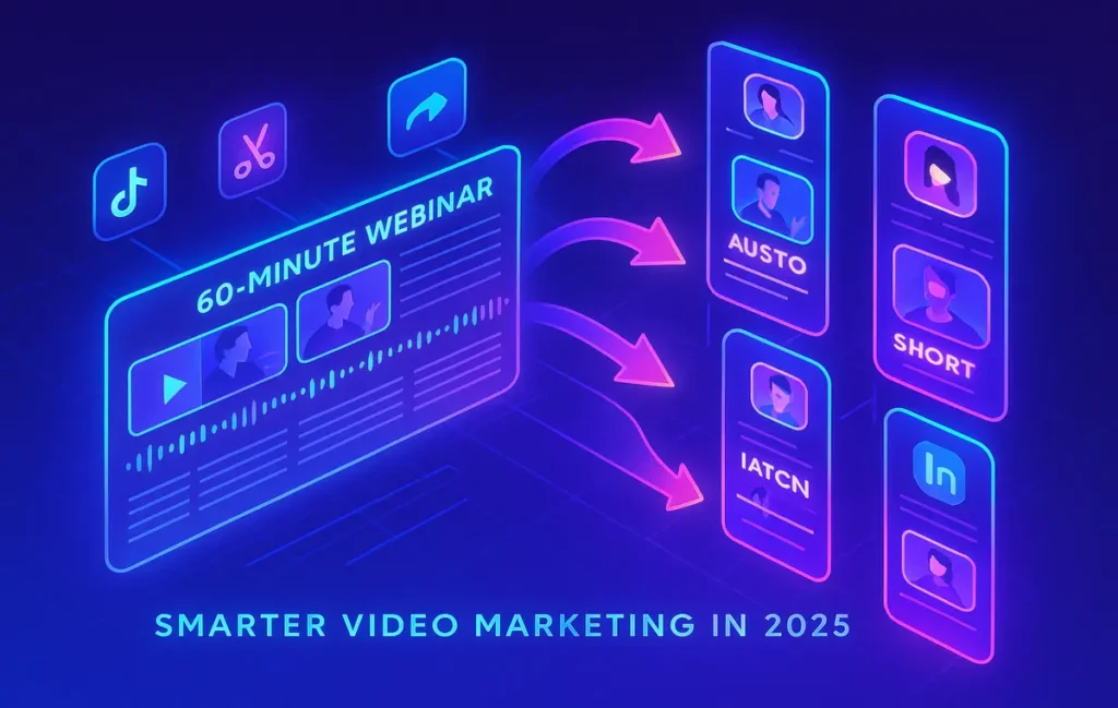 Repurposing Webinars into Short Videos: Smarter Video Marketing in 2025 - NerdChips Featured Image