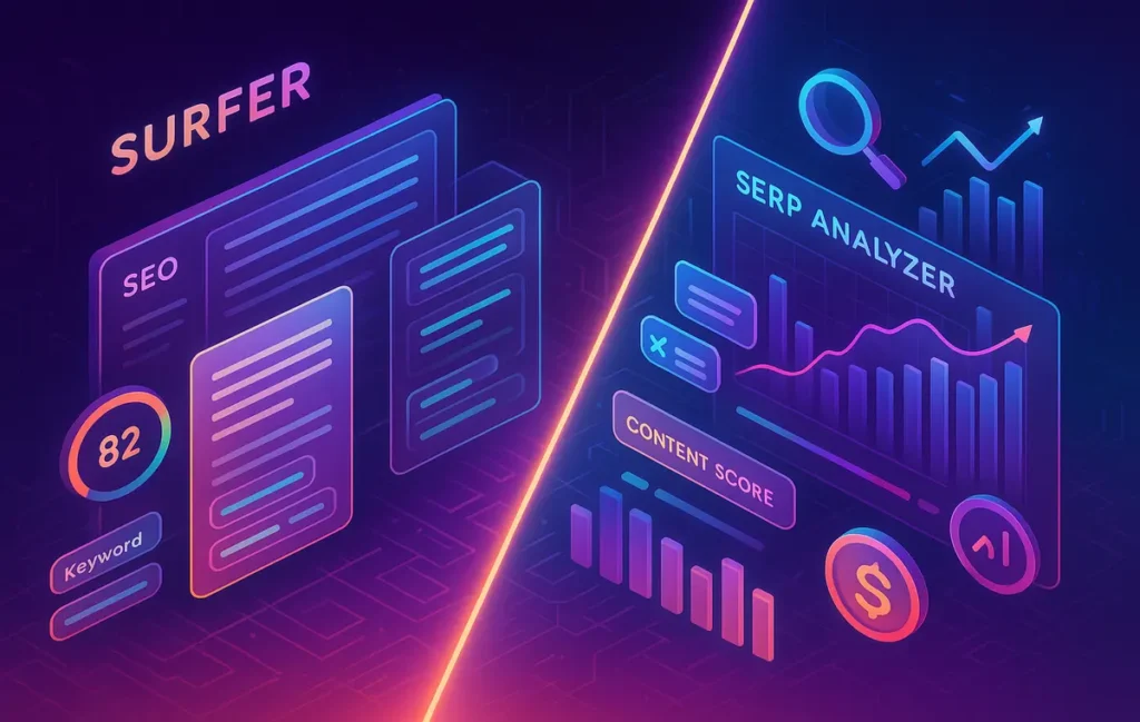 Surfer SEO Review: Content Editor, SERP Data & ROI - NerdChips Featured Image
