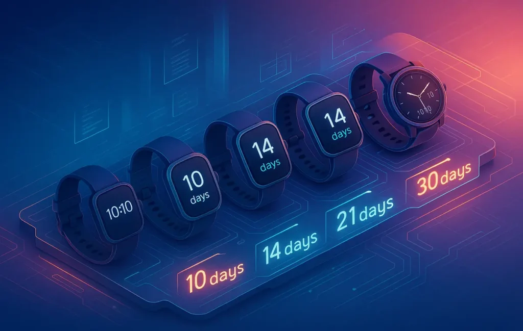 Top Smartwatches with Long Battery Life in 2025 - NerdChips Featured Image