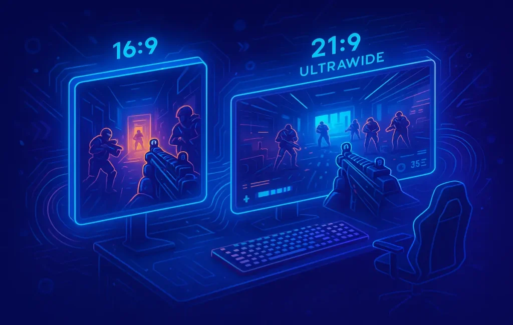 Ultra-Wide Monitors for Gaming: Field of View, Speed & Setup - NerdChips Featured Image