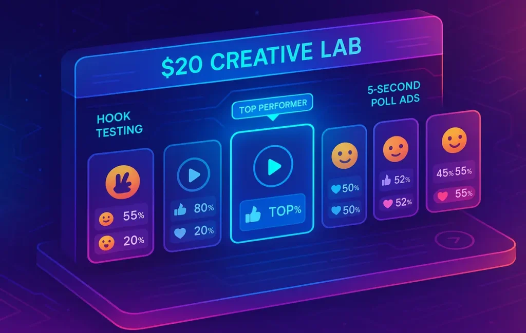 Hook Testing with 5-Second Poll Ads (Budget $20) - NerdChips Featured Image