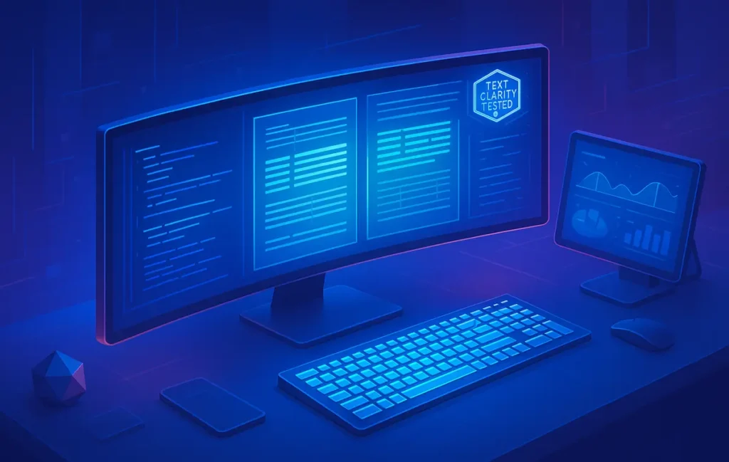 Budget 34″ Ultra-Wide Monitors for Work (2025): Text Clarity Tested - NerdChips Featured Image