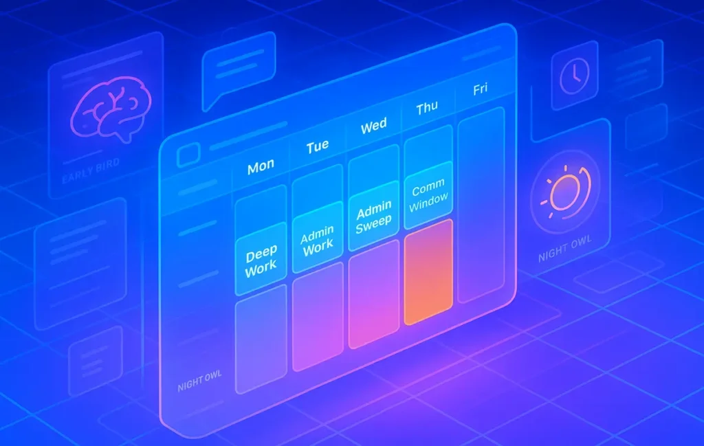 Chronotype-Aware Weekly Plan in Notion (Template) - NerdChips Featured Image
