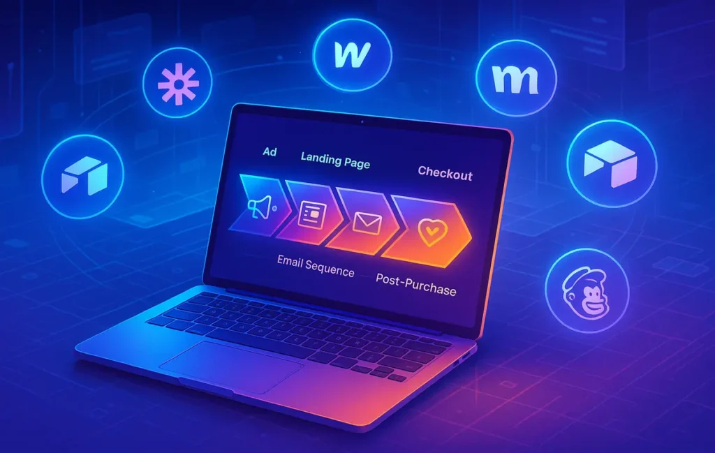 How to Automate Your Marketing Funnel with No-Code Tools (2026 Playbook) - NerdChips Featured Image